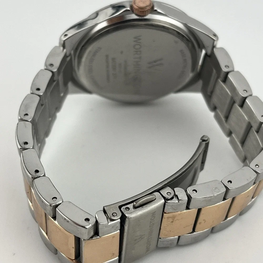 Worthington Watch Women 38mm Case Crystal Bezel Two Tone 7.25